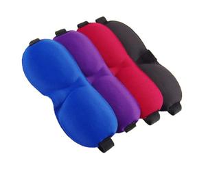 Générique Lot de 4 Masques de Nuit 3d en Polyester Respirant Bande Élastique, Masque Yeux Confortable pour Sommeil Intérieur et Extérieur