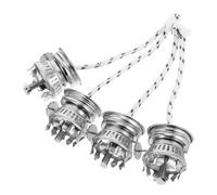 Générique Lot de 4 Mèches Plates en Coton pour Lampe à Pétrole avec Support Réglable en Alliage de Zinc Accessoires pour Lampes à Huile Combustion Usage Intérieur et Extérieur Décoration