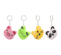 Générique Lot de 4 Mini Mètres Ruban Rétractables Porte-Clés Animaux Cartoon en ABS Mètre Ruban Métrique Portable Compact pour Maison Bureau et Déplacement