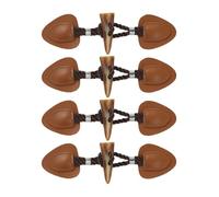 Générique Lot de 4 Paires de Boutons à Bascule Vintage en Cuir PU for Cardigan, fermoirs, Clips, Boucle, Boutons de Fermeture en Corne en résine(Brown B)
