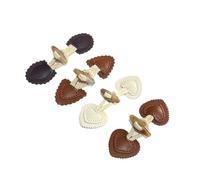 Générique Lot de 4 Paires de Boutons en Cuir et Corde for Couture, Manteau, Pull, Cardigan, Boucle de Ceinture, travaux manuels, décoration de vêtements(ML-2-196-3)