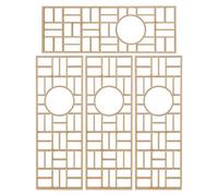 Générique Lot de 4 Paravents Chinois Miniatures en Bois Vintage Cloisons Pliables pour Maison de Poupée Décor Micro Paysage Accessoires pour Bac à Sable et Mobilier Miniature