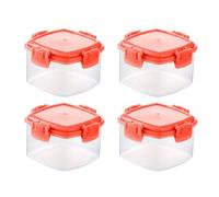 Générique Lot de 4 petites boîtes alimentaires avec couvercles, mini boîtes alimentaires, adaptées aux yaourts, sauces etc (Z01B, 4cm)