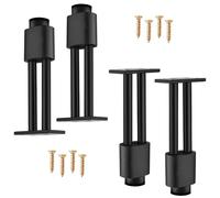 Générique Lot De 4 Pieds De Support Réglables en Hauteur pour Lit, Pied Meubles en Aluminium pour Canapé/Commode/Table, avec Base Antidérapante en Caoutchouc(Noir,25cm)