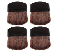 Générique Lot de 4 Pinceaux Maquillage Petit pour Blush et Poudre Visage Manche Court pour Usage Professionnel