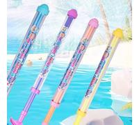 Générique Lot de 4 Pistolets à Eau Effet Feu d'artifice pour Enfants, Pompe à Eau avec Buse Multi-Trous, Jouets de Plage et Piscine en Mousse EVA Douce