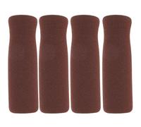 Générique Lot de 4 Poignées Antidérapantes pour Béquilles en Mousse Épaisse, Accessoires Confortables pour Cannes de Marche, Couleur Marron, Adaptées aux Personnes Âgées la Mobilité