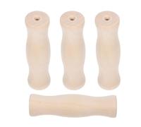 Générique Lot de 4 Poignées en Bois Massif pour Barbecue Extérieur - Manches de Rechange 3X11 CM Trou de Fixation 65 MM - Accessoires de Grillade Ergonomiques et Antidérapants pour Outils