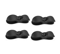 Générique Lot de 4 Supports de Câble Adhésifs en Silicone Tpu Noir Clips Range-Câbles pour Câble D’Alimentation Organisateurs pour Bureau Cuisine Compatibles Petits Appareils