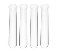 Générique Lot de 4 Tubes à Essai en Verre pour Plantes, Vases Hydroponiques Modernes, Support Racines, Décoration Intérieure pour Salons et Dîners