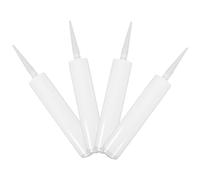 Générique Lot de 4 Tubes de Mastic Vides en Plastique Rechargeable Tubes de Calfeutrage Légers et Résistants Compatibles Silicone et Résine pour Bricolage et Étanchéité Carrelage Usage