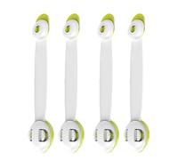 Générique Lot de 4 Verrous de Sécurité pour Bébé en Abs Vert, Serrure Auto-adhésive à Double Bouton, pour Armoires et Toilettes, Protection Garçon et Filles