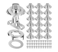Générique Lot de 40 Fixations à Verrouillage Tournant Boutons-pression en Acier Inoxydable, Œillets et Vis de Fixation à Goujon, Kit Complet pour Bâches, Voiliers, Camping-cars et Toiles