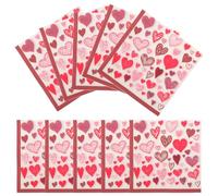 Générique Lot de 40 Serviettes de Table en Papier Doux de Cœur, Carrées et Élégantes, pour Fêtes, Anniversaires et Mariages