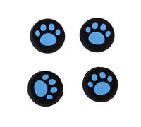 Générique Lot de 4pcs Bouchons de Protection Couvre Joystick en Silicone pour Manette PS3 PS4 Motif de Patte de Chat Bleu
