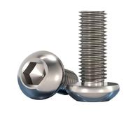 Générique Lot de 5 à 10 vis à tête bombée en Titane M2, M2.5, M3, M4, M5, M6, TA2, à tête cylindrique hexagonale(10mm,M2.5 10pcs)