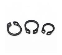 Générique Lot de 5 à 50 anneaux de retenue externes de type C for arbre, en acier inoxydable, noir, en acier au carbone, DIN471 GB894(Black 65mn Steel,M45 5pcs)