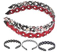 Générique Lot de 5 Bandeaux pour Cheveux Larges en Tissu Imprimé Floral Couleurs Variées Serrage-Têtes Résistants et Réutilisables pour Usage Quotidien et Accessoires Maison