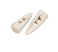 Générique Lot de 5 Boutons de Boucle en Corne de résine à 2 Trous, Accessoire de Couture for Bricolage, Compatible avec vêtements, Manteau, Veste, Blazer, Pull, Sac, boîte(Beige,50mm)