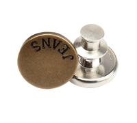 Générique Lot de 5 boutons-pression en métal for jeans avec bouton de taille réglable et bouton de couture sans couture en gros(5 Pcs Letter Copper)