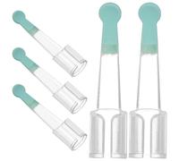 Générique Lot de 5 Embouts Cuillère pour Extraction du Cérumen Accessoires Transparents en PC Bleu Outil Mini Cuillère à Oreille pour Nettoyage Visible et Quotidien des Oreilles