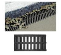 Générique Lot de 5 grilles d'évacuation extérieures Noires Robustes pour caniveaux et gouttières en Ciment, Couvercle de tranchée en Maille Plastique Durable, Couvercle d