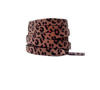 Générique Lot de 5 paires de lacets plats à motif animal pour baskets AF1/AJ, imprimés tigre/serpent/léopard, pour lacets de 120/140/160 cm(Black red leopard,160cm)