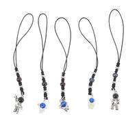 Générique Lot de 5 Pendentifs Téléphoniques Astronaute en Métal, Accessoires Pratiques et Multifonctionnels pour Décoration de Coque et Porte-clés, Style Mode Distinctif Plusieurs styles