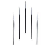 Générique Lot de 5 Pinceaux Applicateurs pour Eyeliner et Masque à Lèvres, Pinceaux Fins Noirs Multifonctions pour Maquillage des Yeux et Lèvres, Outils Compacts et Précis Style Aléatoire