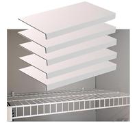 Générique Lot de 5 Protections d'étagères étanches en Fil métallique pour l'organisation du Garde-Manger, revêtements en Faux Bois de 8 mm, Installation Facile sans Outil pour la Maison et la Cuisine