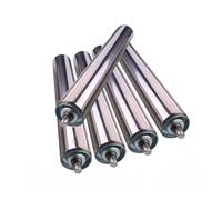 Générique Lot de 5 Rouleaux de convoyeur en Acier Inoxydable durables - Rouleaux de Rechange Robustes de 40 à 6 Pouces pour usines, entrepôts et projets de Bricolage - Rouleaux industriels argentés