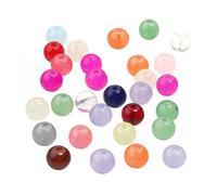 Générique Lot de 50/100 perles rondes en verre colorées de 6 mm - Perles d'espacement for colliers et bracelets(Light Yellow,6mm 50pcs)