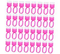 Générique Lot De 50 Anneaux De Coloration Pour Extensions De Cils Porte-Colle Porte- De Colle Anneaux De Colle Porte-Colle En Vrac Gobelets De Colle En Plastique Rose