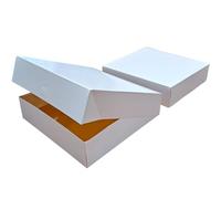 Générique Lot de 50 BOÎTE PÂTISSIÈRE CARRÉ 20×5 CM Cake Design Patisserie Maison DIY (25)