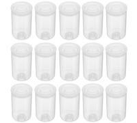 Générique Lot de 50 Boîtes en Plastique Transparent Rondes pour Stockage de Pellicule, Boîte à Tubes Portable, Résistant aux Chocs, Pêche Voyage en Extérieur