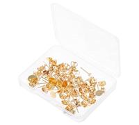Générique Lot de 50 Set de Tiges de Boucles D'oreilles Rondes Plates en Acier Inoxydable, Fermoirs Verrouillables, Accessoires pour Création de Bijoux Diy, Adaptées Quotidien et