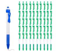 Générique Lot de 50 Stylos De Sensibilisation Au Cancer du Sein, Ruban Rose,ruban bleu, Stylo À Bille,rétractable,encre vierge, Accessoires pour Femmes Hommes, Cadeau, Fournitures De Bureau