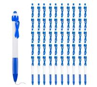 Générique Lot de 50 Stylos De Sensibilisation Au Cancer du Sein, Ruban Rose,ruban bleu, Stylo À Bille,rétractable,encre vierge, Accessoires pour Femmes Hommes, Cadeau, Fournitures De Bureau