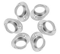 Générique Lot de 6 Bases D’Ancrage en Acier Zingué 48 MM pour Poteau Rond Bride de Sol Support de Main Courante Accessoires pour Garde-Corps de Terrasse Fixation Stable et Solide