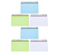 Générique Lot de 6 Blocs-notes à Spirale Lignés en Papier, Format 3x5 Pouces, pour Prise de Notes Soignée au Travail à L'université