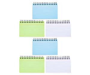 Générique Lot de 6 Blocs-notes à Spirale Lignés en Papier, Format 3x5 Pouces, pour Prise de Notes Soignée au Travail à L'université
