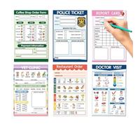 Générique Lot De 6 Blocs-notes De Jeu De Simulation Pour, Ensemble De Jeu De Rôle Imaginatif, Comprenant Un Médecin, Un Professeur De, Vétérinaire, Café, Restaurant, Pour Les