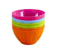 Générique Lot de 6 Bols en Plastique Légers et Solides pour Salade, Assaisonnement et Masques Faciaux, pour Fêtes et Bbq, Réutilisables et Colorés Couleur Aléatoire