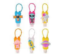 Générique Lot de 6 Bouteilles de Voyage 30 Ml Étui en Silicone Coloré Récipient à Main Étanche pour Lotion et Savonnette Bouteilles de Voyage Cartoon Portables pour Couleur Aléatoire