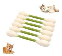 Générique Lot de 6 Cotons-tiges géants pour Chat avec Herbe à Chat - Jouets interactifs en Feutre de Laine Douce - Bâtons à mâcher pour Chats et Chatons (Vert)