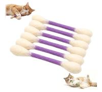 Générique Lot de 6 Cotons-tiges géants pour Chat avec Herbe à Chat - Jouets interactifs en Feutre de Laine Douce - Bâtons à mâcher pour Chats et Chatons (Violet)