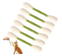 Générique Lot de 6 Cotons-tiges pour Chat avec Herbes à Chat, Jouet pour Chatons et Chatons Q Tip pour l'ennui, Exercice et Jeu, Grand Jouet interactif en Feutre Q Tip pour anxiété et Aide Digestive