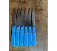 Générique LOT DE 6 COUTEAUX SAUFAX MANCHES COULEUR OFFICE CRANTE