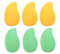 Générique Lot de 6 Éponges de Maquillage de Mangue, Poudre Souple, Utilisation Sèche et Humide, Accessoires Compacts pour Maquillage à L'éponge Visage