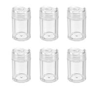 Générique Lot de 6 Flacons Vides pour Poudre Cosmétique 10 Ml, Mini Contenants Portables Tamis et Couvercle à Charnière, Flacons Rechargeables Transparents pour Maquillage, Voyage et Soin